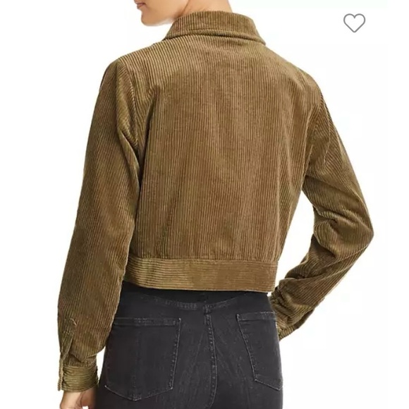 Lost + Wander Olive Corduroy Cropped Jacket Medium - Picture 3 of 12